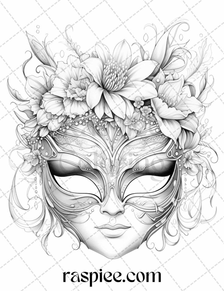 Masquerade masks graysle coloring pages printable for adults pdf graysle coloring coloring pages graysle