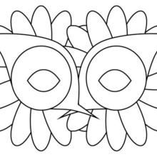Flower mask coloring pages masks crafts funny mask