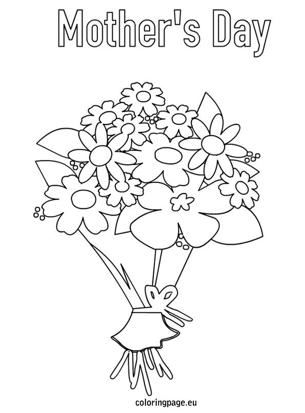 Mothers day â bouquet flowers coloring page coloring pages mothers day coloring pages flower coloring pages