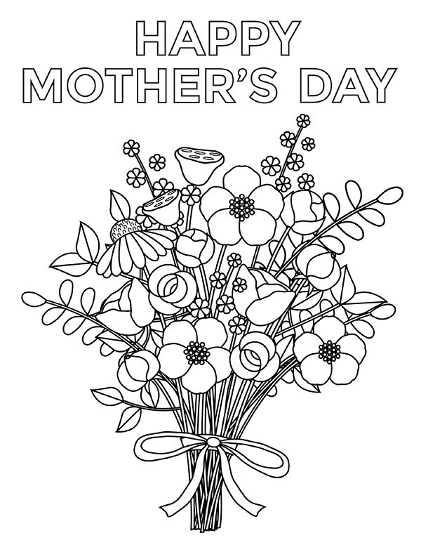 Printable mothers day flowers coloring page mothers day coloring pages mothers day drawings mothers day colors