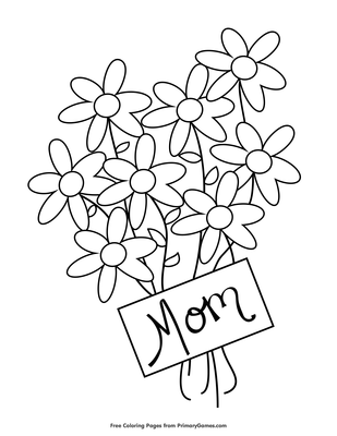 Flowers for mom coloring page â free printable pdf from