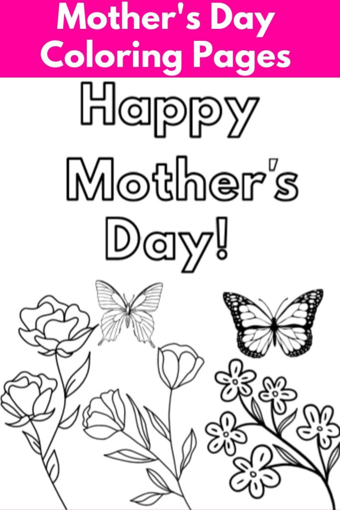 Beautiful mothers day coloring pages free craft corner diy