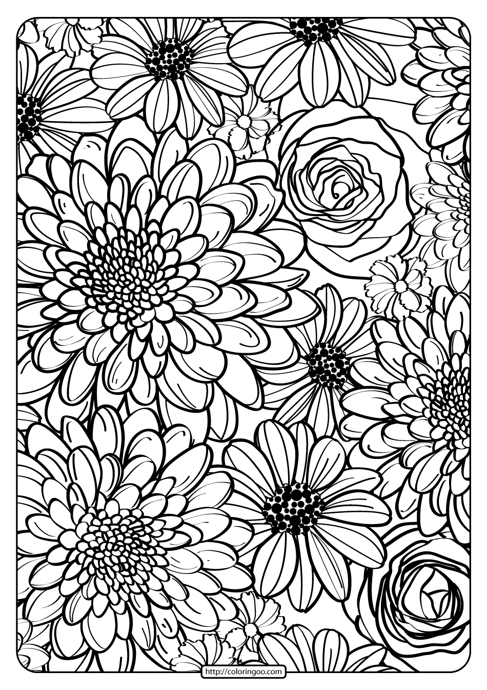 Free printable flower pattern coloring page pattern coloring pages printable flower coloring pages printable coloring pages