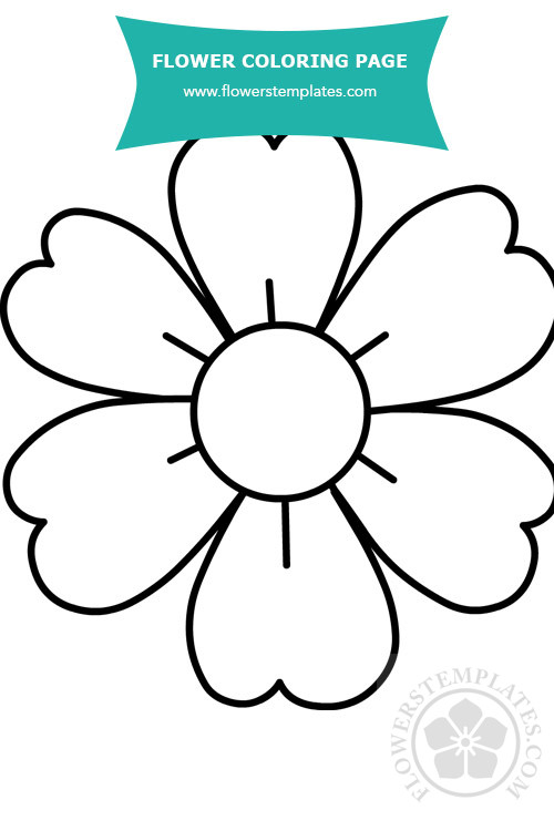 Flower coloring page printable