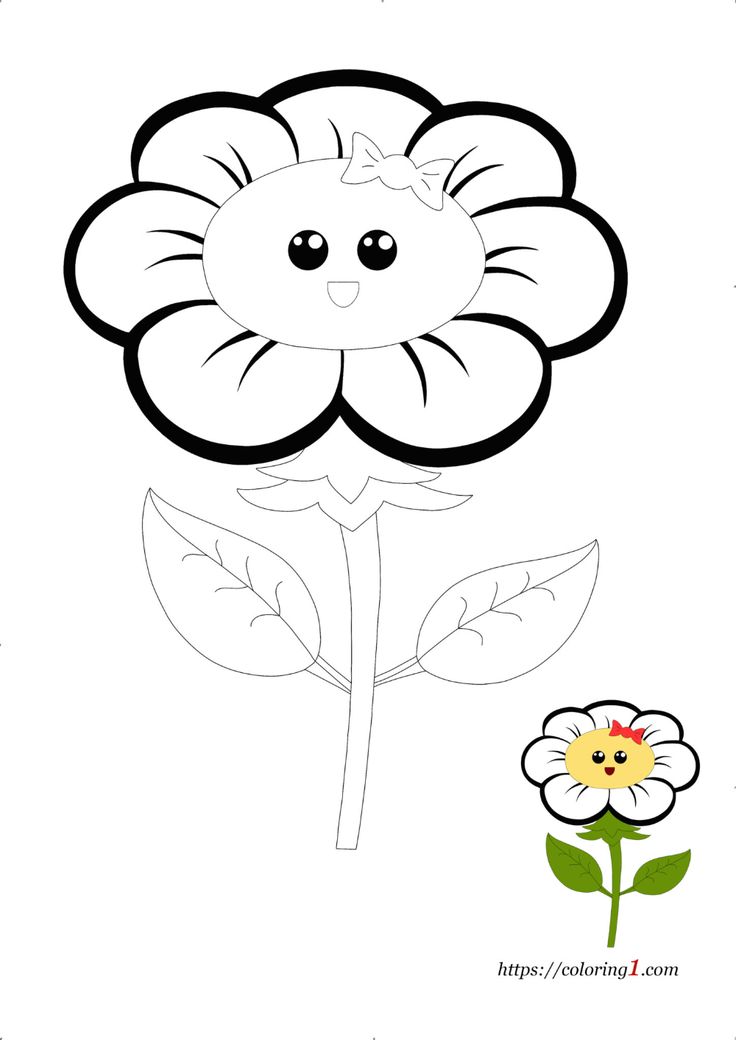 Petals flower coloring pages