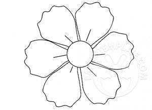 Flower with petals coloring page