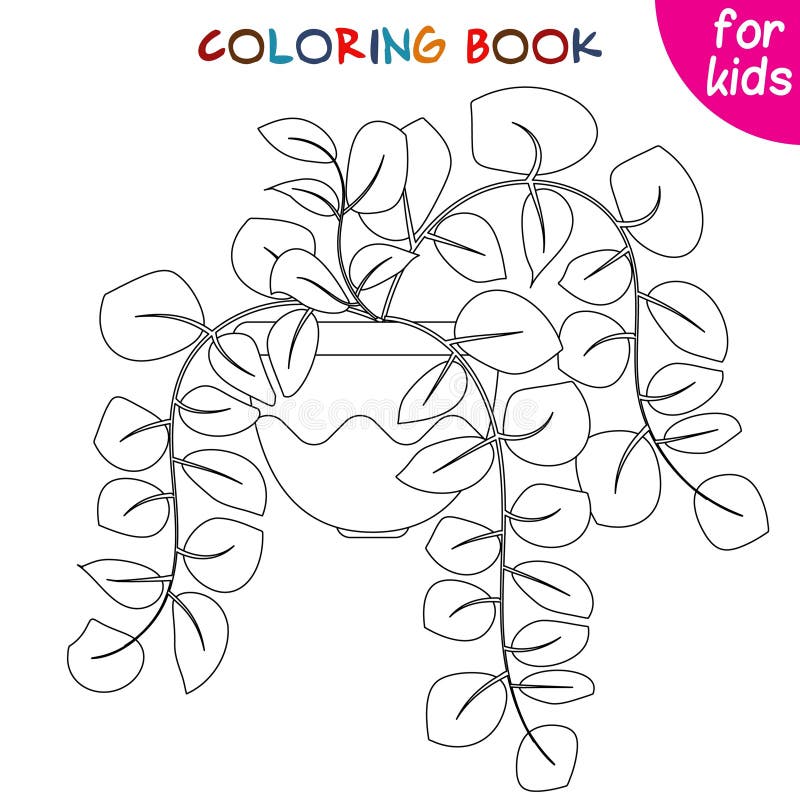 Coloring flower pot stock illustrations â coloring flower pot stock illustrations vectors clipart
