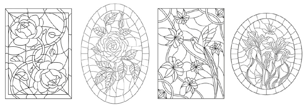 New issue colouring heaven collection stained glass flowers colouring heaven
