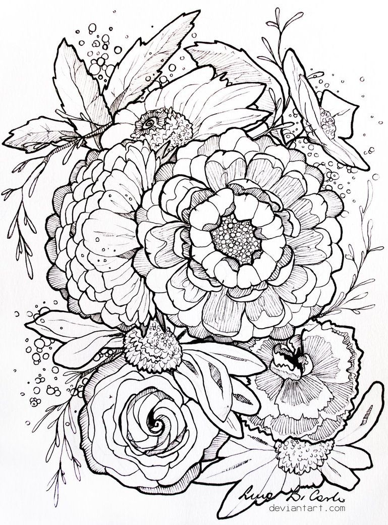 Flower tattoo design by lunadicarlo on deviantart flower tattoo designs designs coloring books flower tattoos
