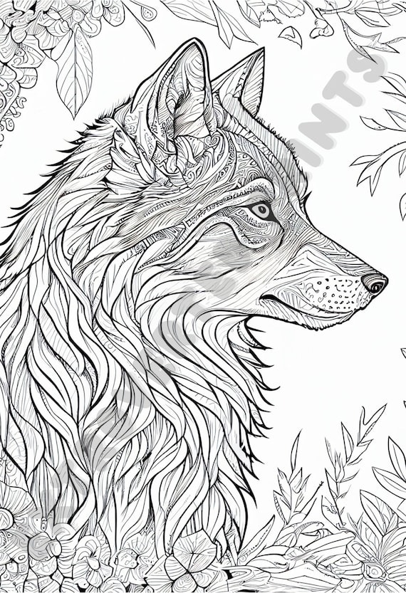 Beowulf fluffy coloring page for kids and adults who experience adhd anxiety relaxin meditation instant digital download pdf file instant download