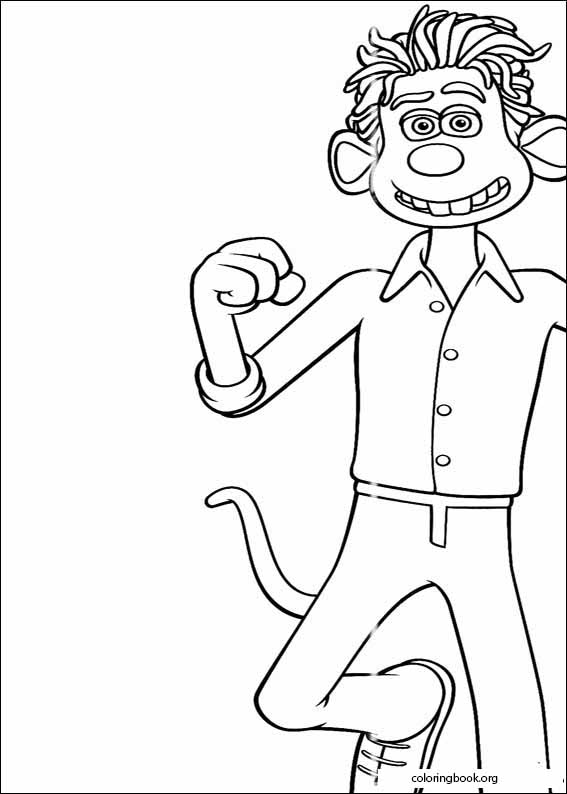 Flushed away coloring page