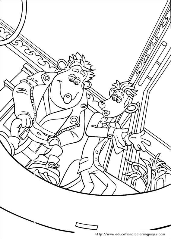 Flushed away coloring pages