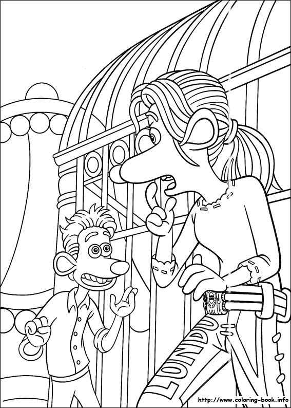 Flushed away coloring picture