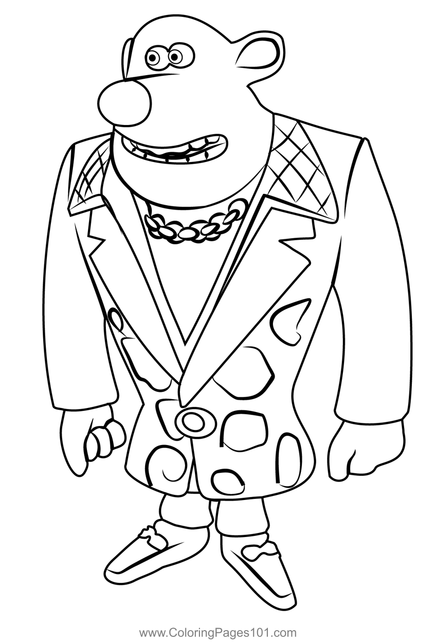 Whitey from flushed away coloring page coloring pages flushed away color