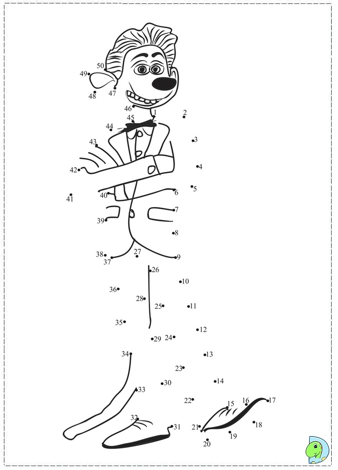 Flushed away coloring page