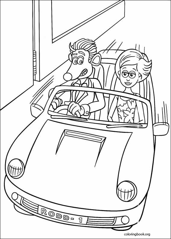 Flushed away coloring page