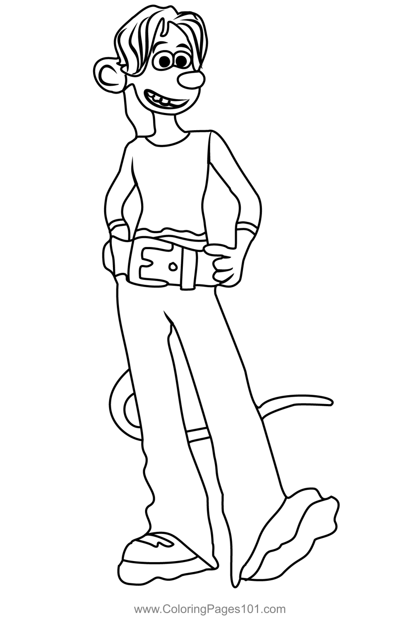 Rita malone from flushed away coloring page coloring pages color printable coloring pages