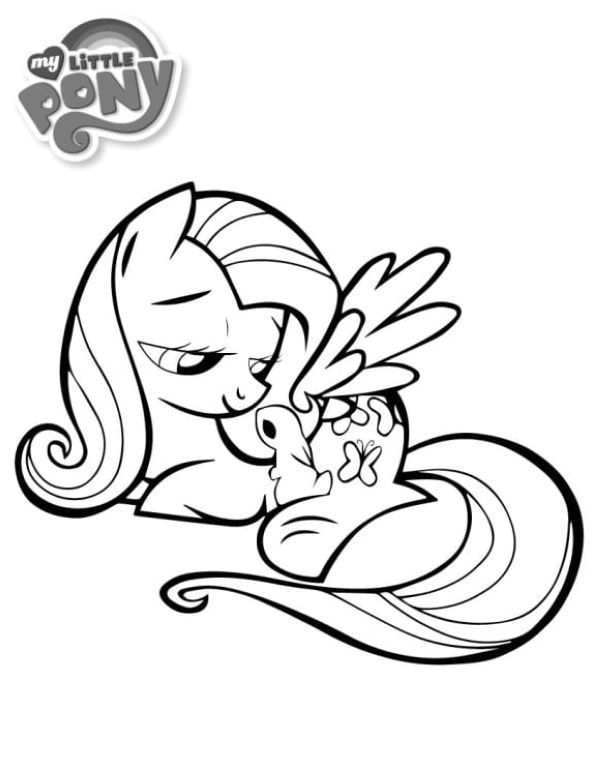 Free fluttershy coloring pages printable pdf