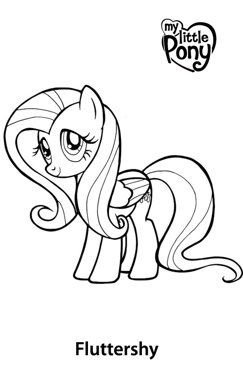 Fluttershy coloring pages