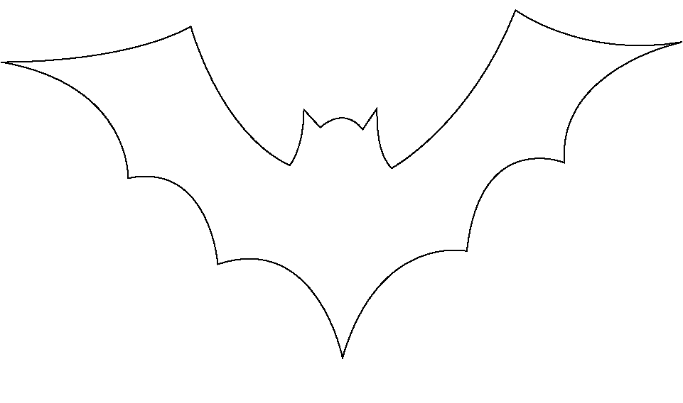 Free printable bat template for halloween