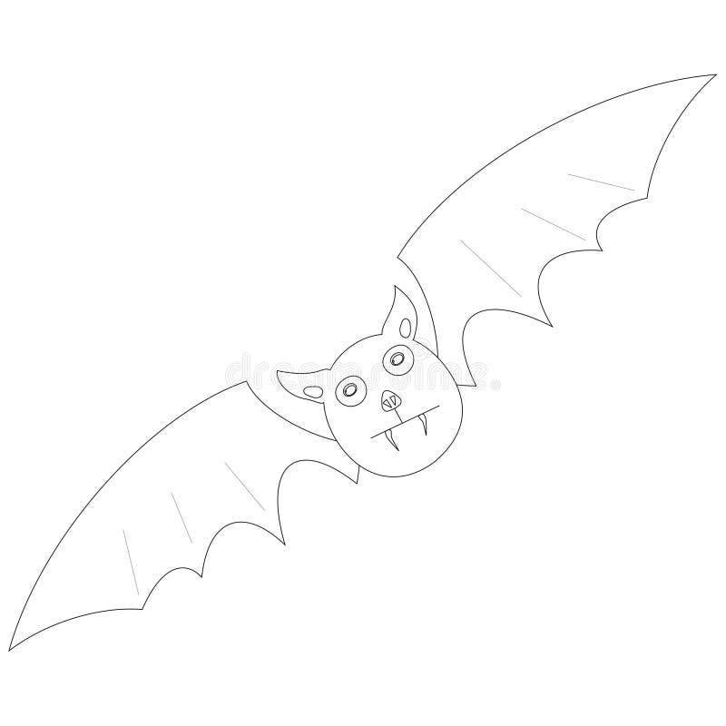 Flying bat coloring page stock illustrations â flying bat coloring page stock illustrations vectors clipart