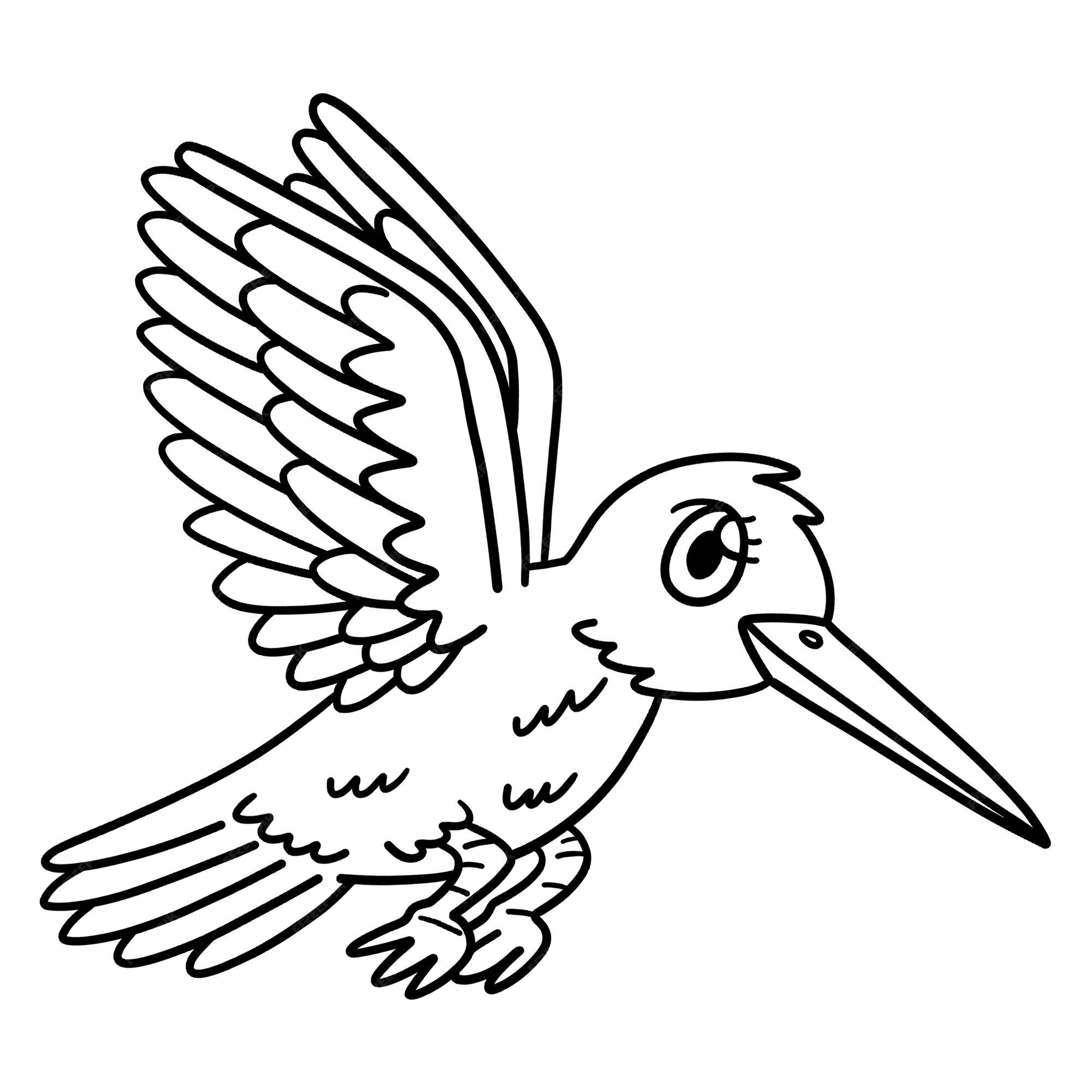 Premium vector spring flying bird isolated coloring page for kids