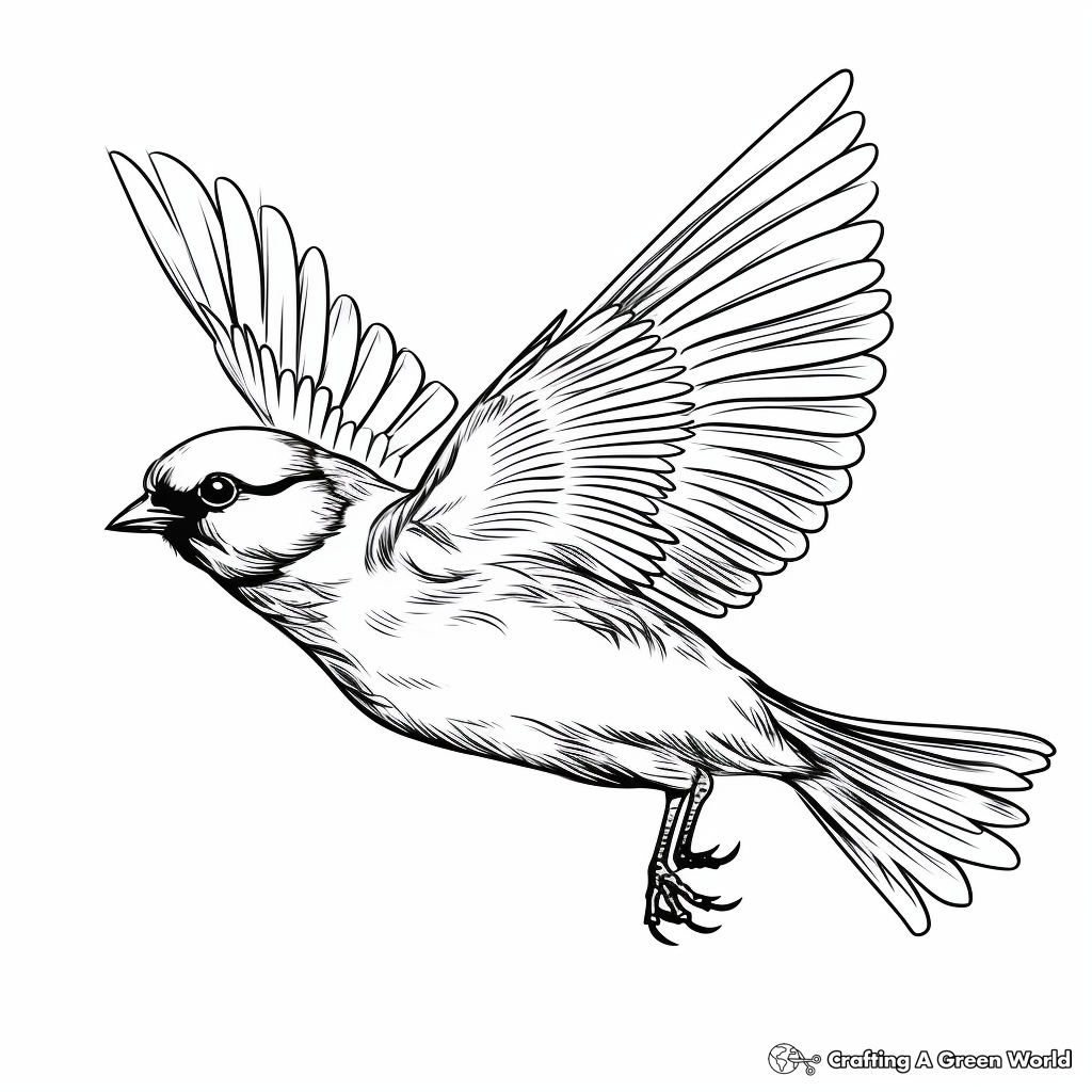 Flying bird coloring pages