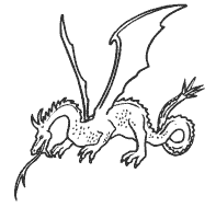 Flying dragon coloring pages