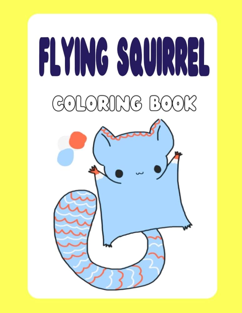 Flying squirrel coloring book coloring pages for adults and kids relaxation and stress relief high quality pages with great illustrations by color arima