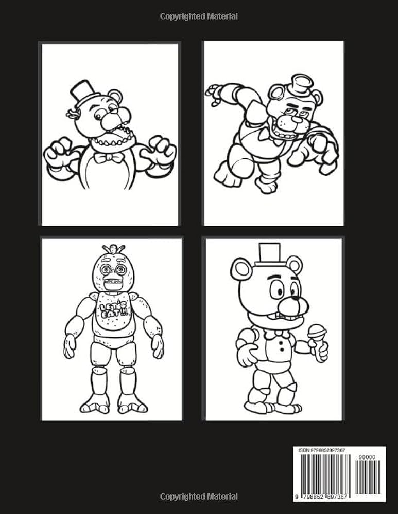 The coloring book amazing freddy fazbears pages featuring funny and srry all fnaf characters steiner sylvia books