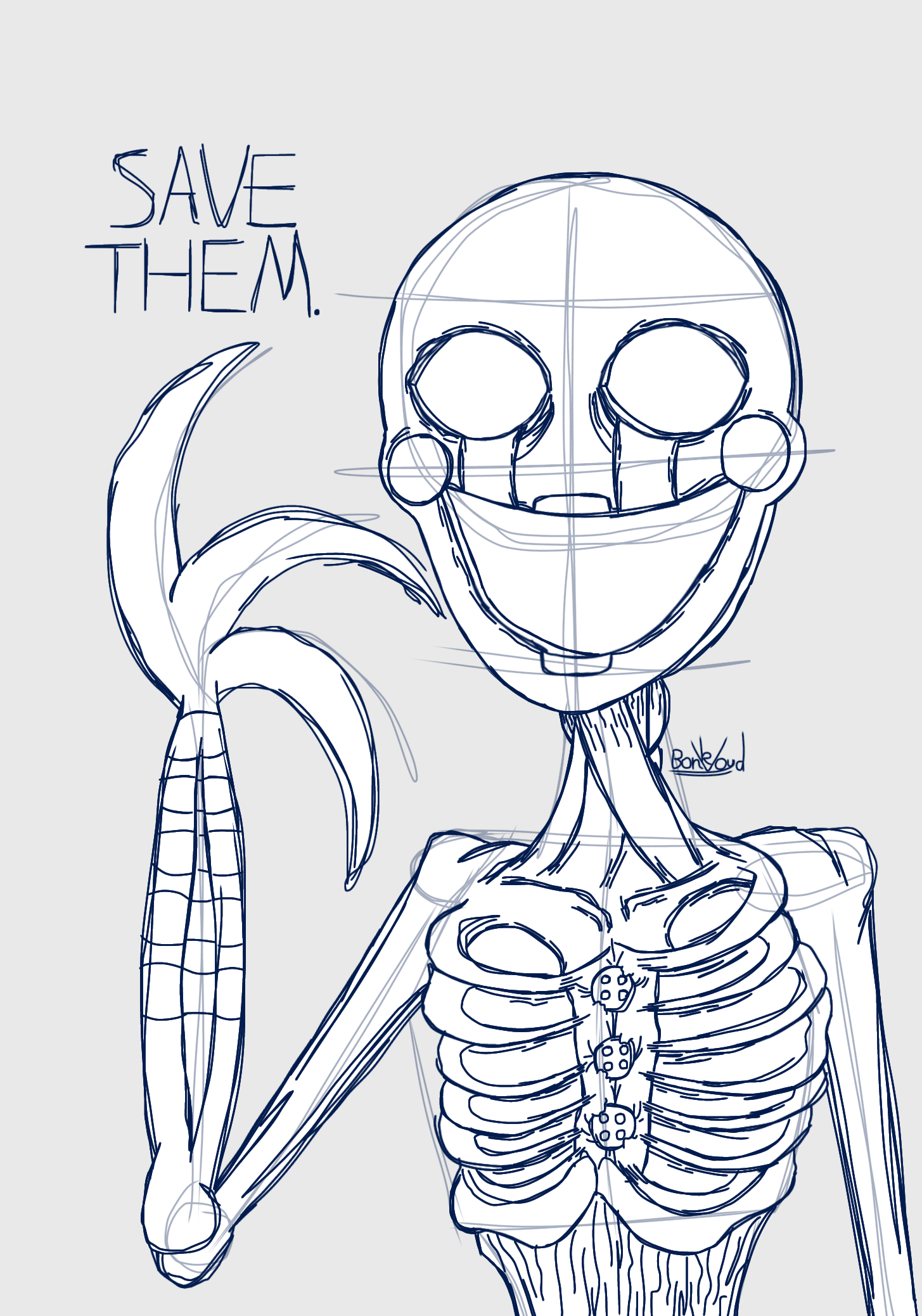 Sketched out a creepier puppet that im too lazy to finish let me know what you think rfivenightsatfreddys