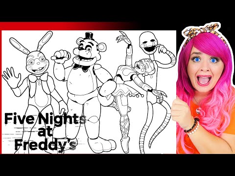 Coloring fnaf freddy ballora glitchtrap security puppet coloring pages ohuhu art arkers
