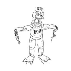 Freddy fazbear fnaf coloring page for kids