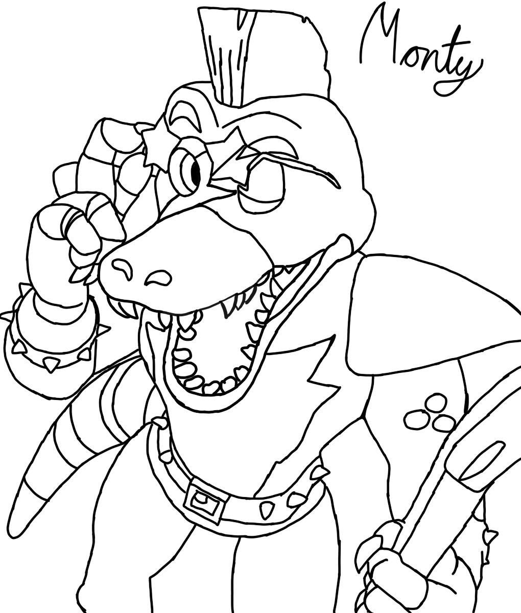 Monty fnaf template by trinitydva on