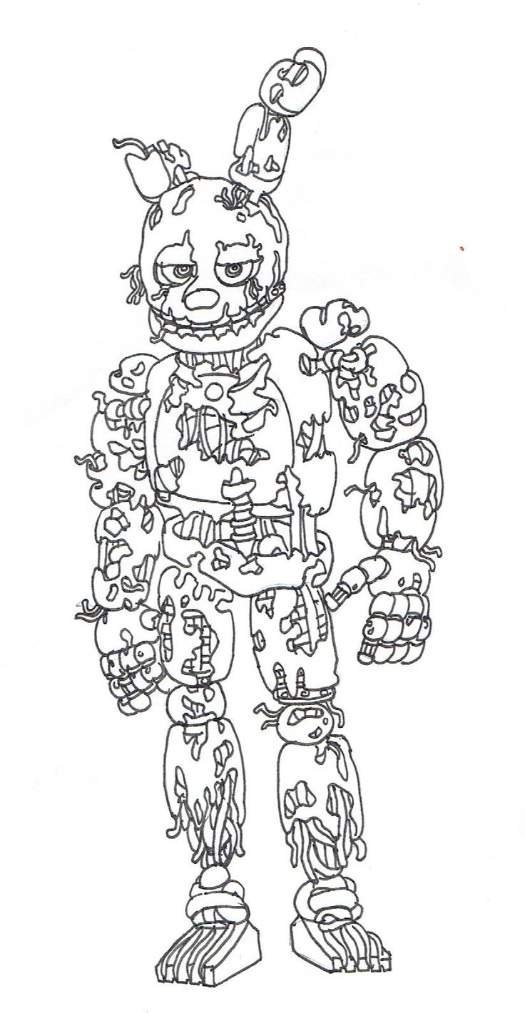 Five nights at freddys coloring pages springtrap