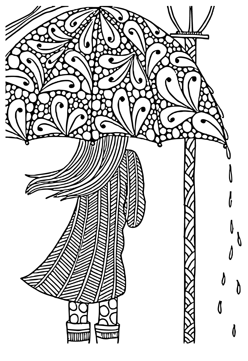Free printable april drops coloring page for adults and kids