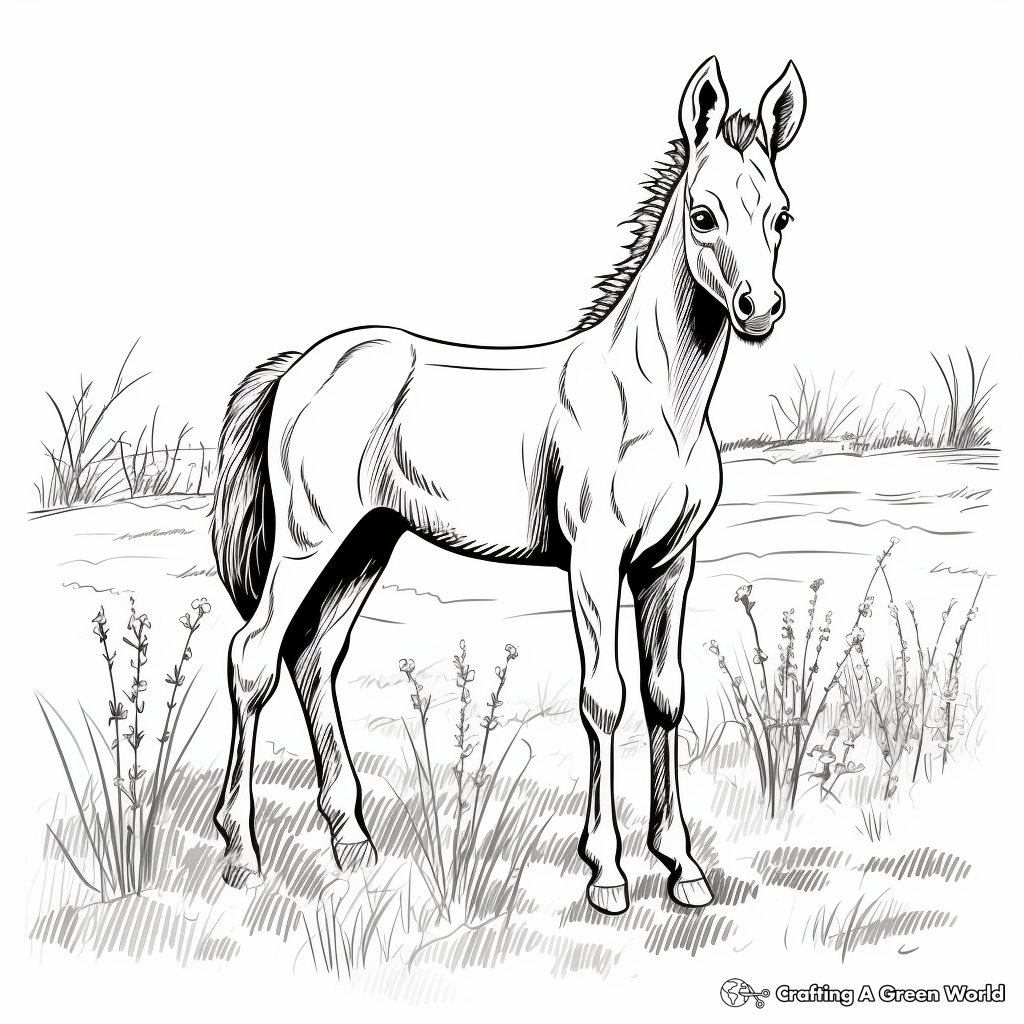 Foal coloring pages