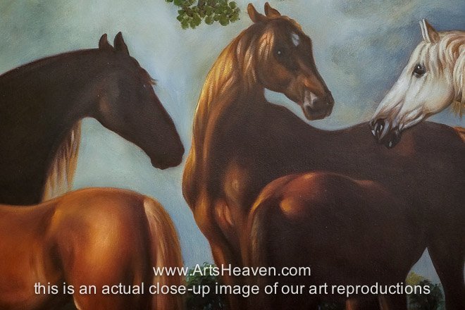 George stubbs mares and foals in a landscape painting reproductions save