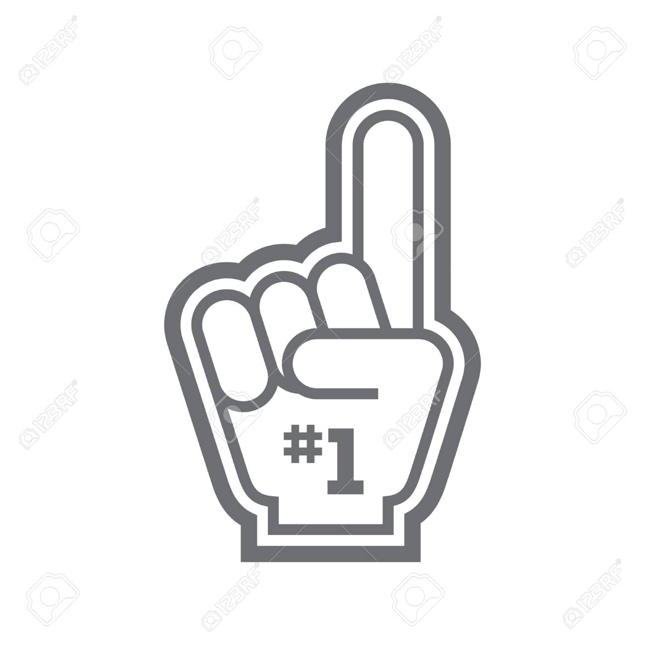 Fan foam finger free vector and graphic