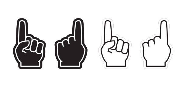 Foam finger stock illustrations royalty
