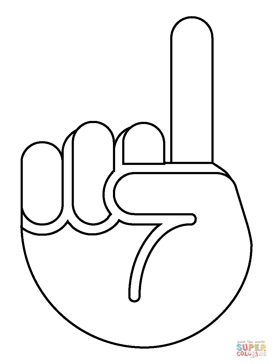 Index pointing up emoji coloring page free printable coloring pages