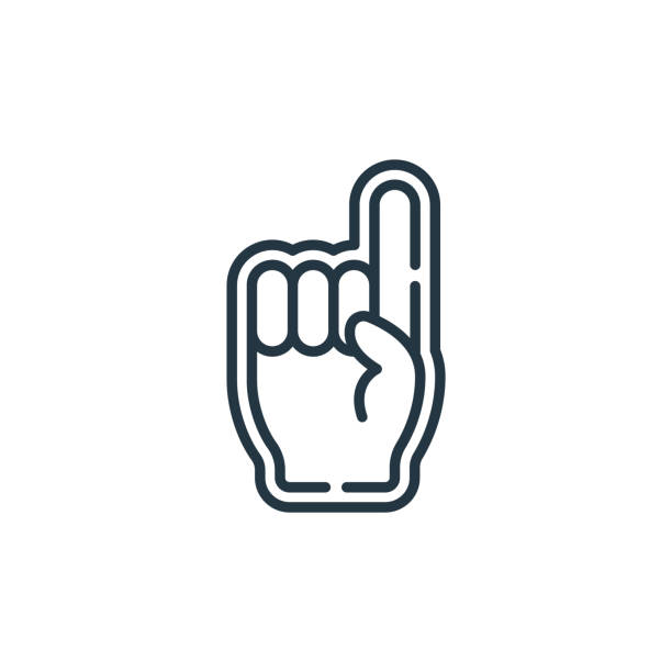 Foam finger stock illustrations royalty