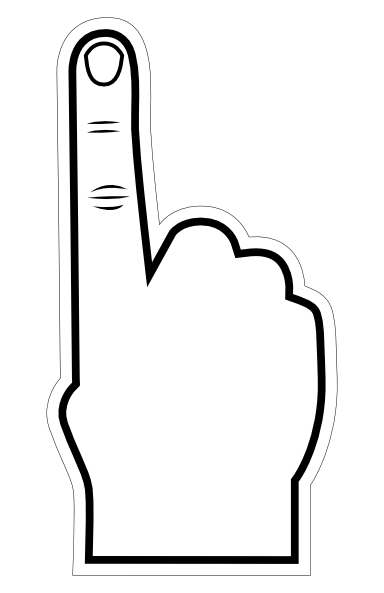 Foam finger clip art at