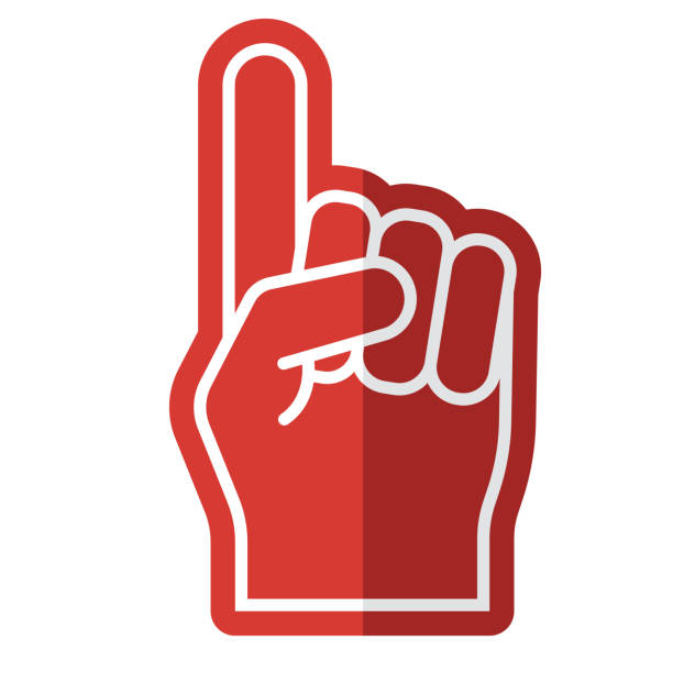 Foam finger stock illustrations royalty