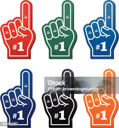 Foam finger stock illustrations royalty