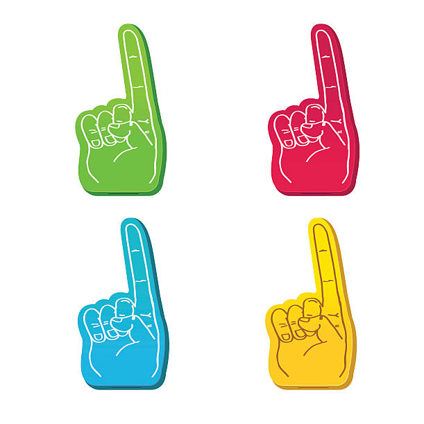 Foam finger stock illustrations royalty