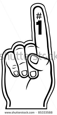 Foam finger stock vector foam finger coloring pages clip art
