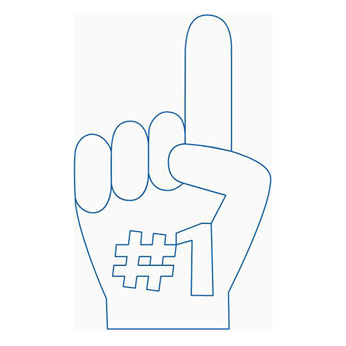 No foam finger block