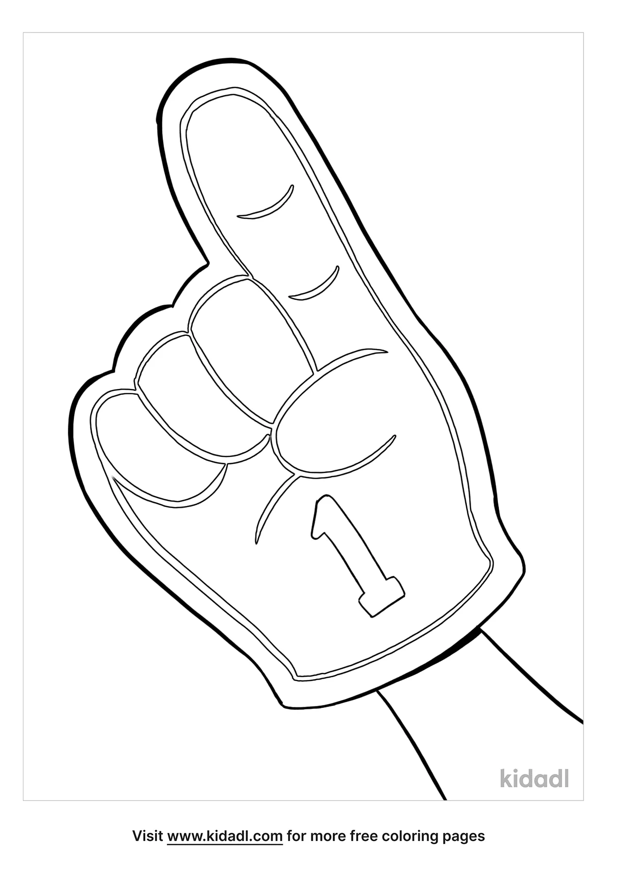 Free foam finger coloring page coloring page printables