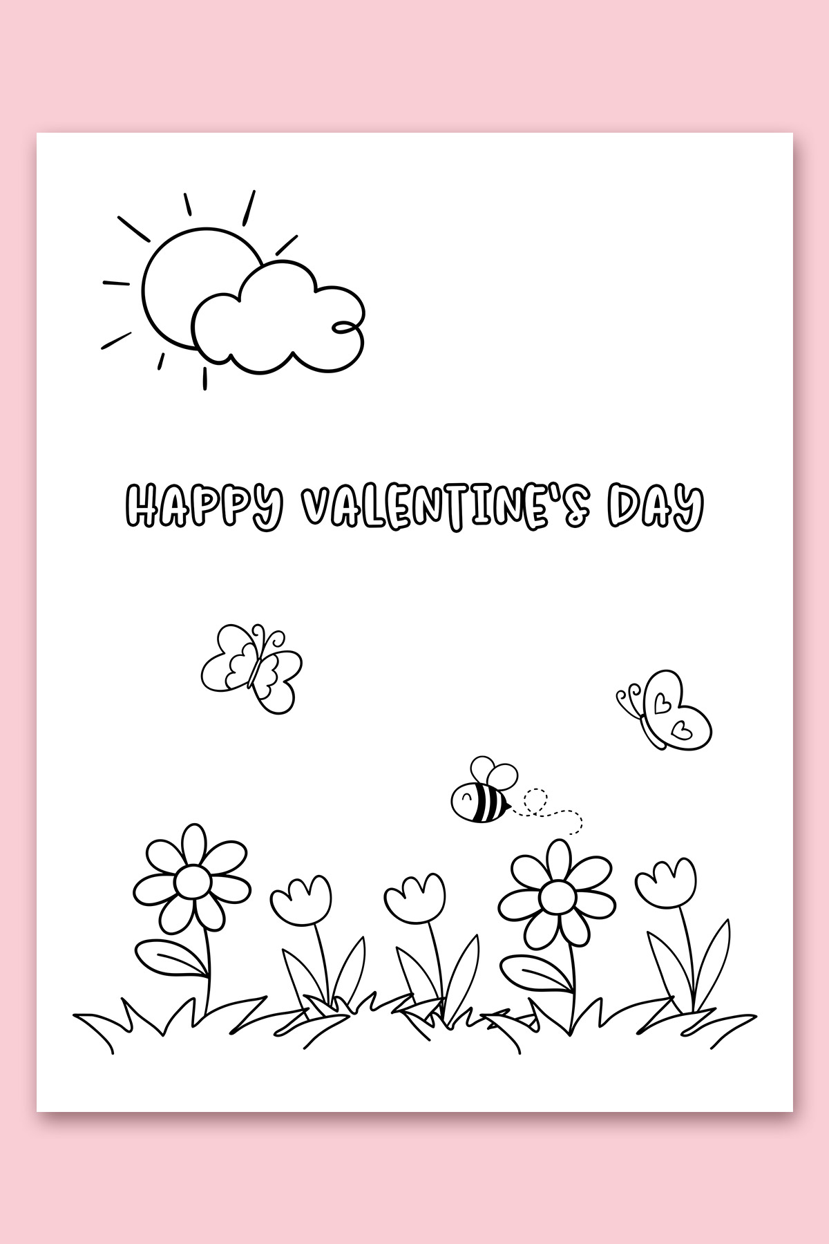 Free printable loring valentines day cards for kids